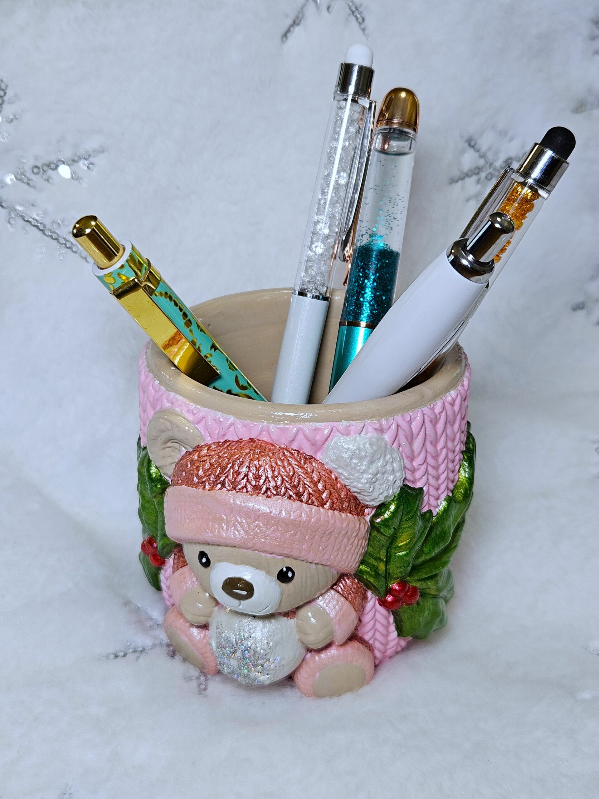 Teddy Bear Pencil Holder