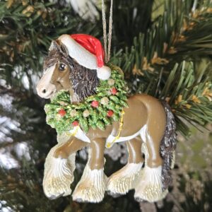Horse with Santas Hat
