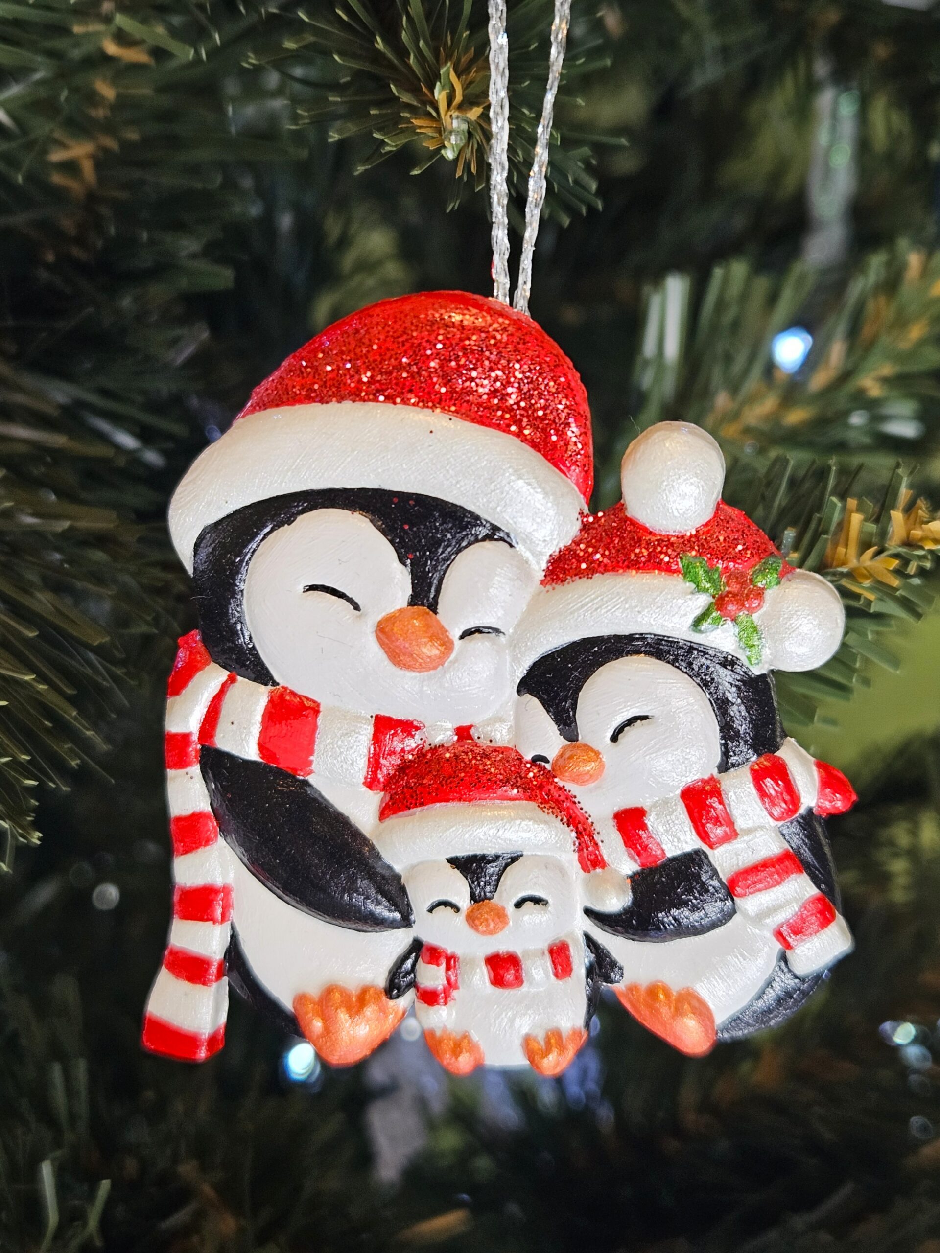 Penguin with a Santa hat