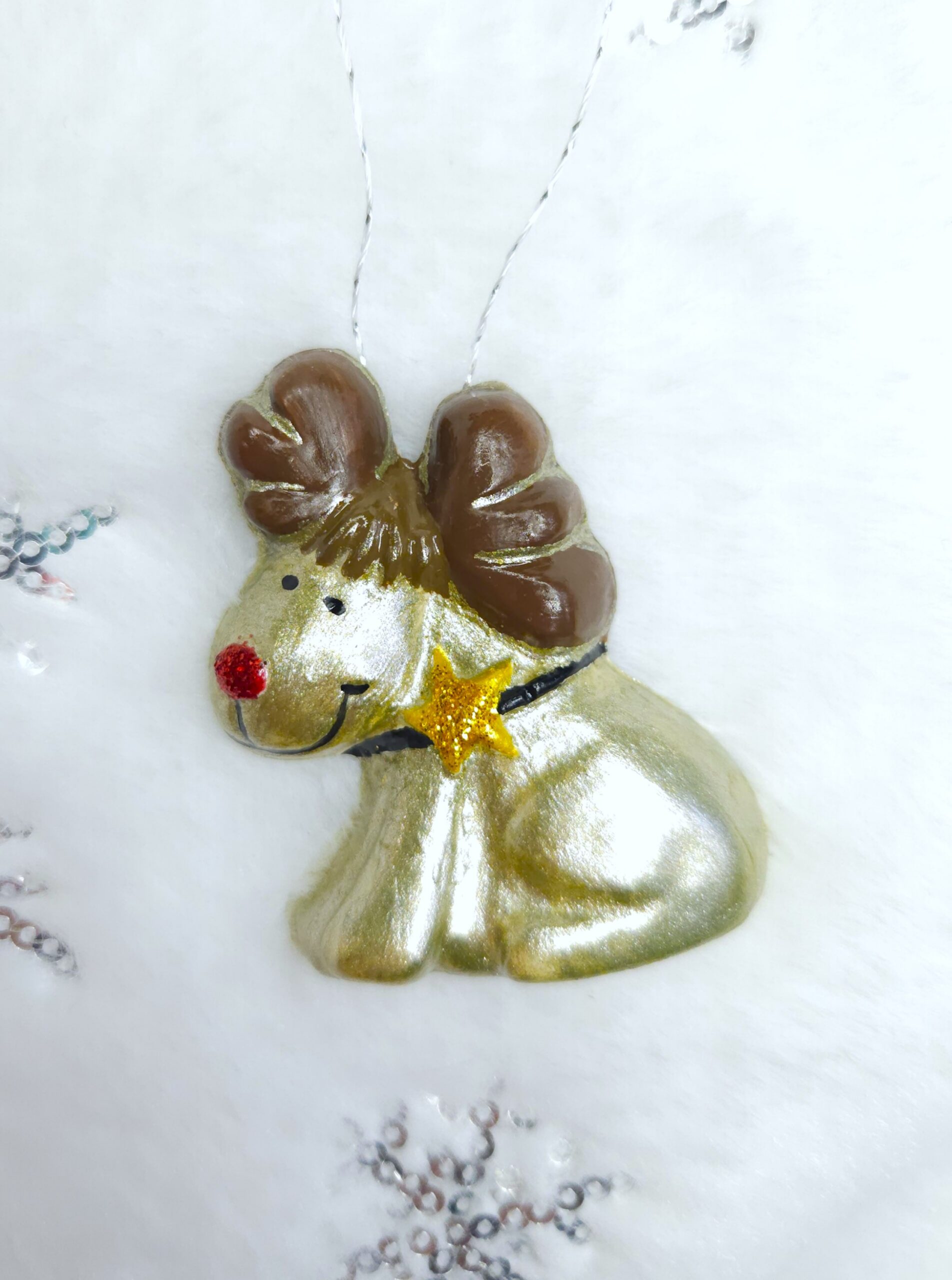 Sitting Red Noised Reindeer
