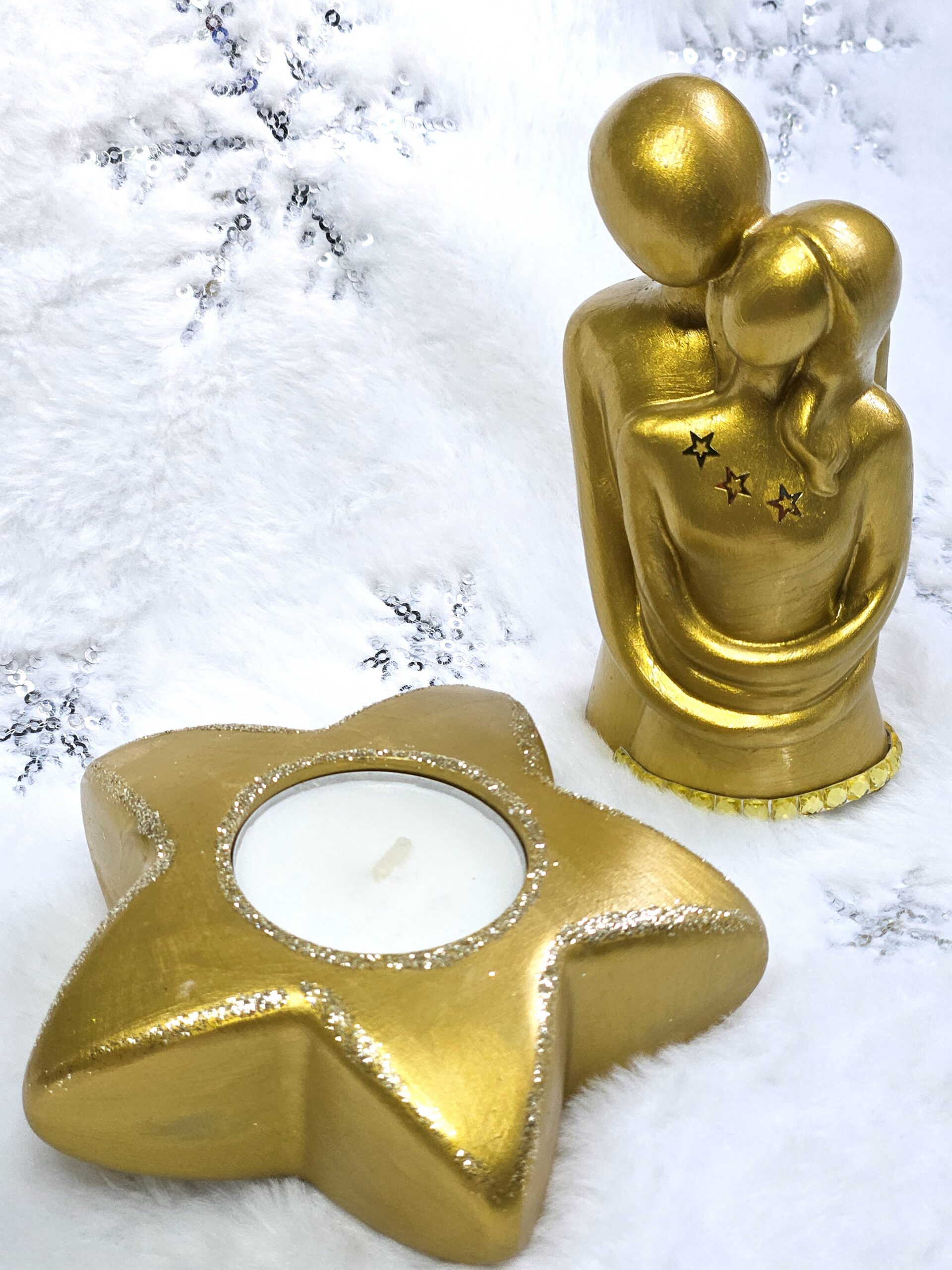 Star Candle Holder and Male & Female Statue
