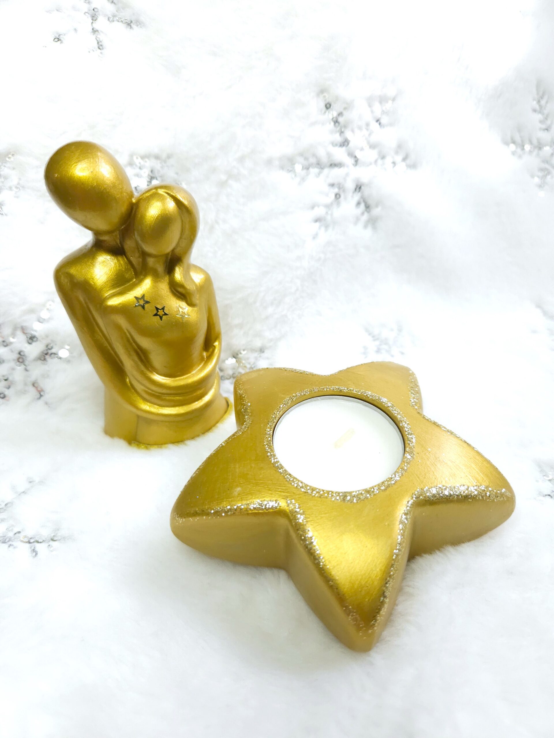 Star Candle Holder and Male & Female Statue