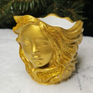 Female Face Pencil / Artificial Flower Holder Decor