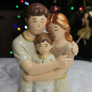 Family figurine with a boy - table decoration