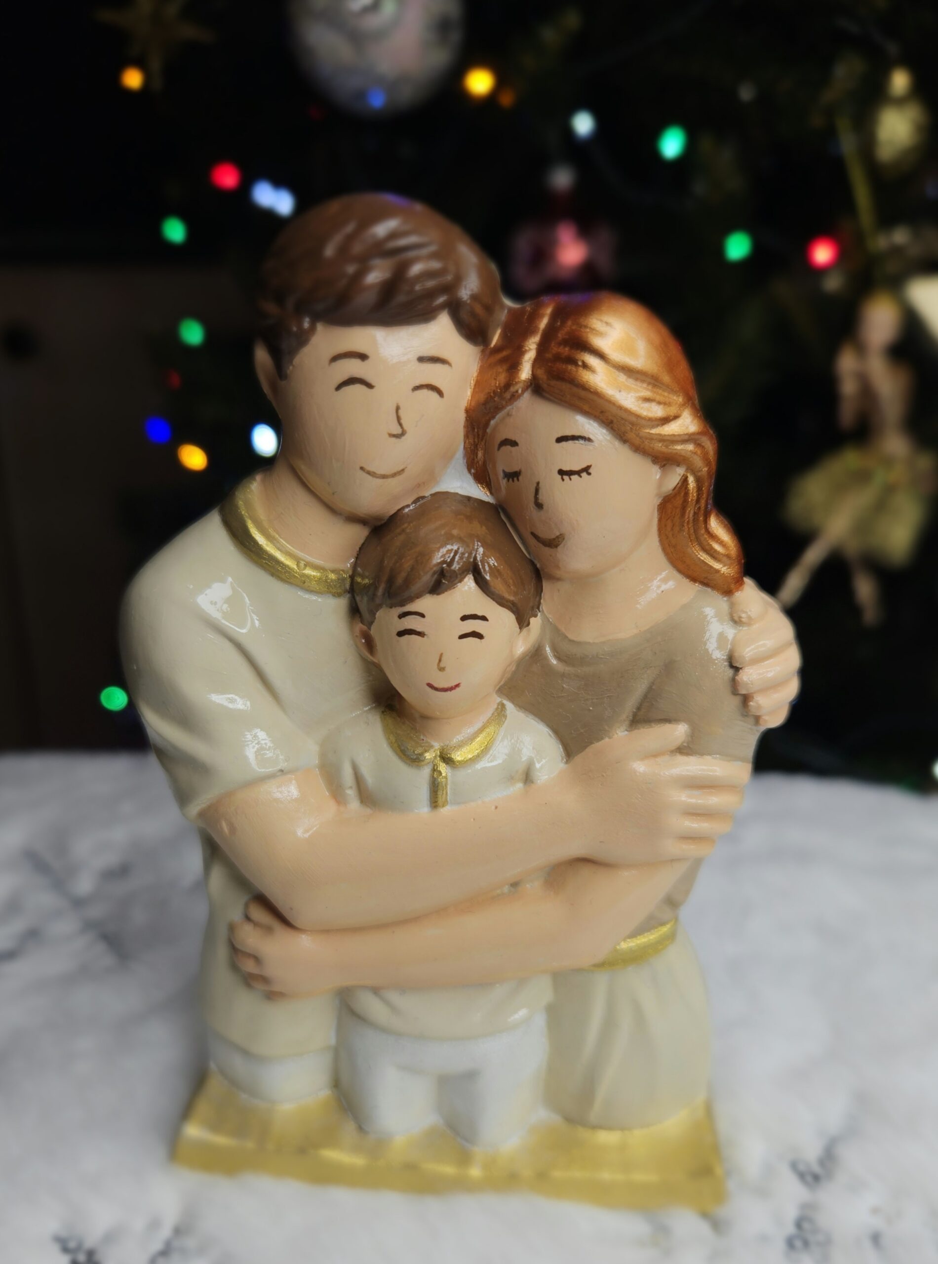 Family figurine with a boy - table decoration